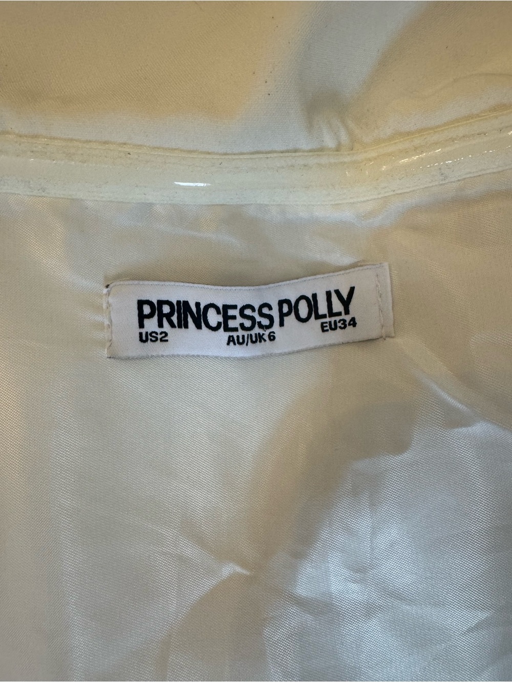 Princess Polly Strapless White Tailored Button-Front Top - Picture 2 of 4
